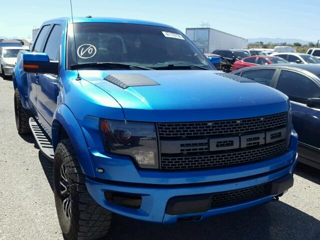 1FTFW1R64DFD48215 - 2013 FORD F150 SVT R BLUE photo 1