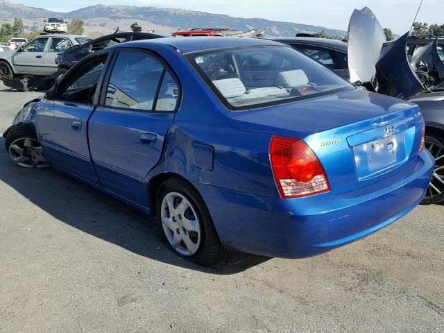 KMHDN46DX4U886178 - 2004 HYUNDAI ELANTRA GL BLUE photo 3