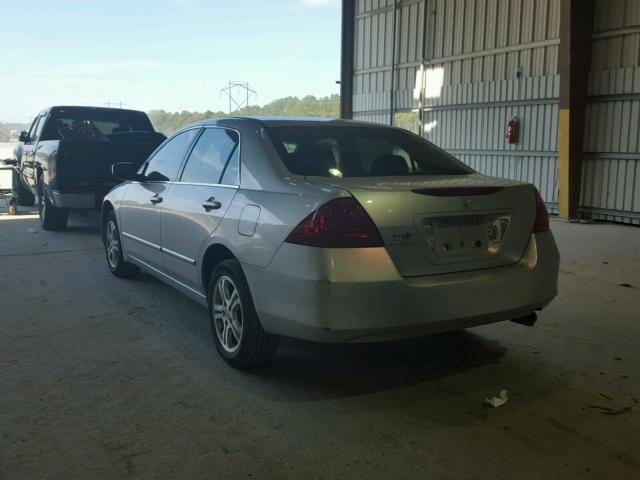 1HGCM56797A105919 - 2007 HONDA ACCORD EX SILVER photo 3