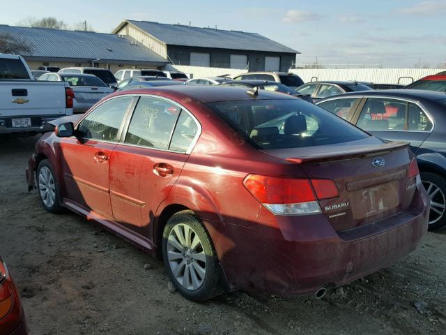 4S3BMCK62C3021984 - 2012 SUBARU LEGACY 2.5 RED photo 3