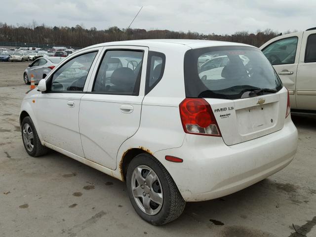 KL1TJ62624B258133 - 2004 CHEVROLET AVEO LS WHITE photo 3