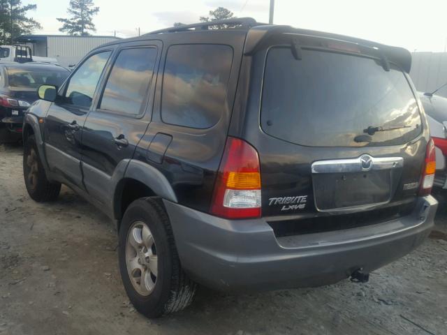 4F2YU08192KM28418 - 2002 MAZDA TRIBUTE LX BLACK photo 3