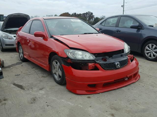 1HGEM22935L004021 - 2005 HONDA CIVIC EX RED photo 1