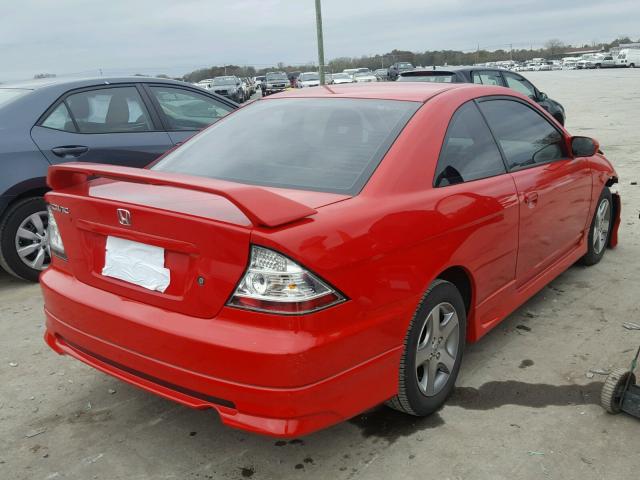 1HGEM22935L004021 - 2005 HONDA CIVIC EX RED photo 4
