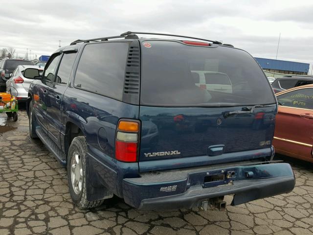 1GKFK66U85J184191 - 2005 GMC YUKON XL D BLUE photo 3