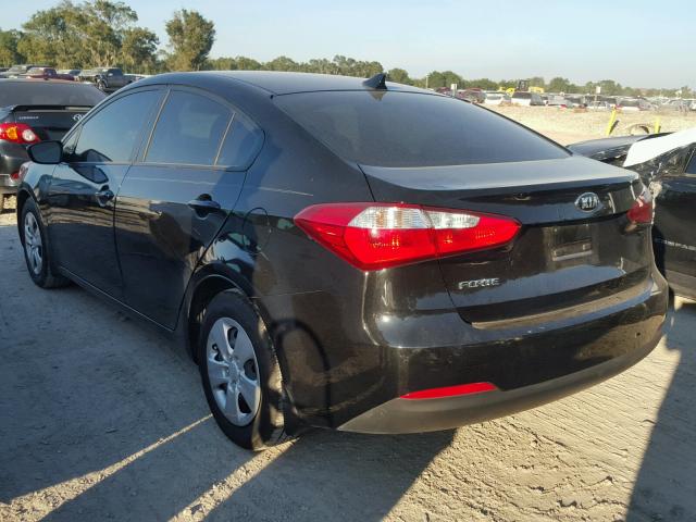 KNAFK4A66G5563109 - 2016 KIA FORTE LX BLACK photo 3