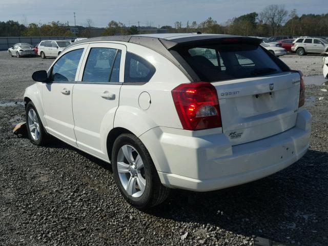 1B3CB4HA6AD606801 - 2010 DODGE CALIBER SX WHITE photo 3