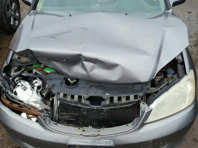 2HGES26795H554738 - 2005 HONDA CIVIC EX GRAY photo 7