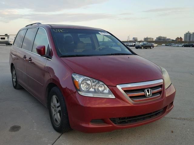 5FNRL38636B435775 - 2006 HONDA ODYSSEY EX RED photo 1