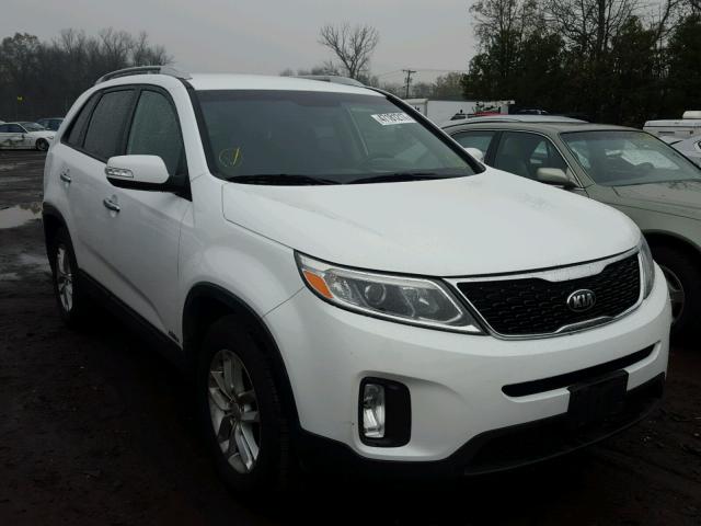 5XYKTCA67EG535171 - 2014 KIA SORENTO LX WHITE photo 1