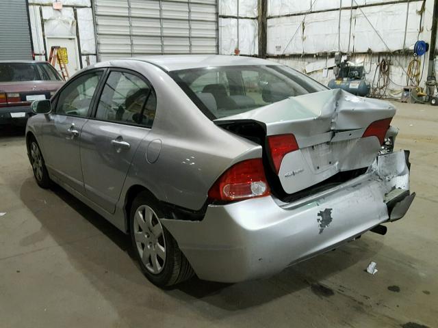 2HGFA16596H511597 - 2006 HONDA CIVIC LX SILVER photo 3