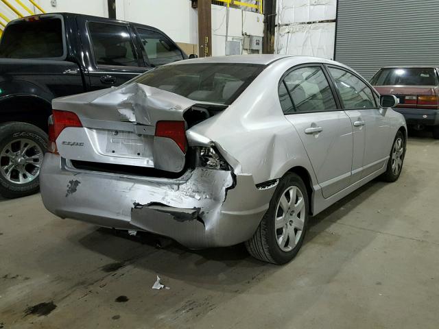 2HGFA16596H511597 - 2006 HONDA CIVIC LX SILVER photo 4