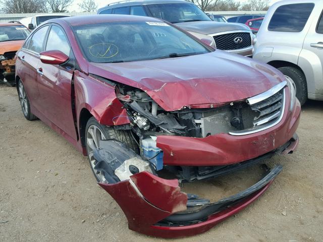 5NPEC4AC8EH947696 - 2014 HYUNDAI SONATA SE BURGUNDY photo 1