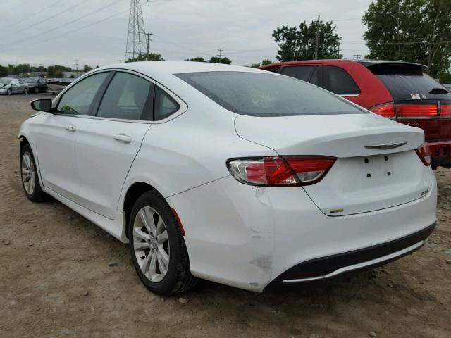 1C3CCCAB6FN578917 - 2015 CHRYSLER 200 LIMITE WHITE photo 3