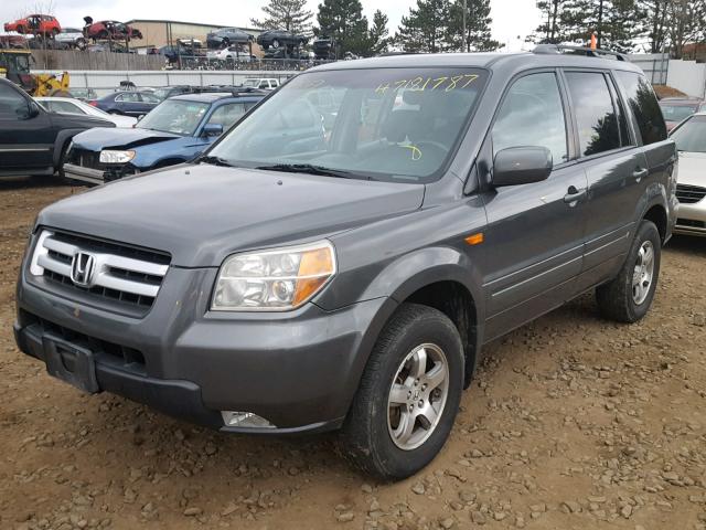 2HKYF18487H540031 - 2007 HONDA PILOT EX CHARCOAL photo 2