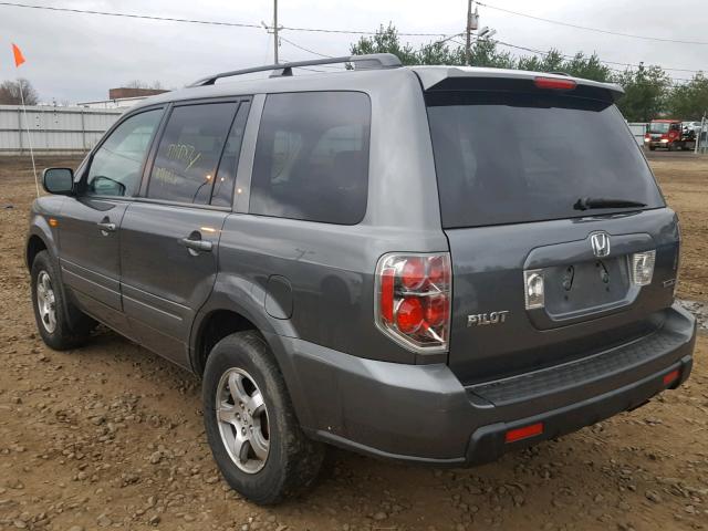 2HKYF18487H540031 - 2007 HONDA PILOT EX CHARCOAL photo 3