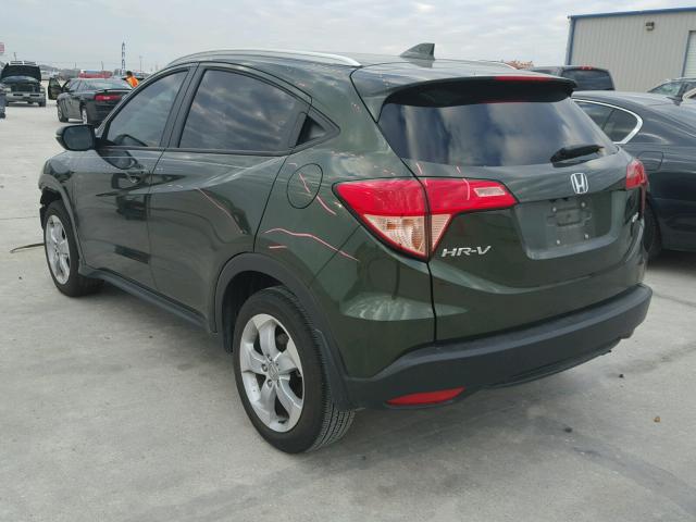 3CZRU5H70GM731166 - 2016 HONDA HR-V EXL GREEN photo 3