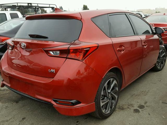 JTNKARJE7HJ529659 - 2017 TOYOTA COROLLA IM RED photo 4