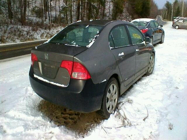 2HGFA16546H501186 - 2006 HONDA CIVIC LX GRAY photo 4