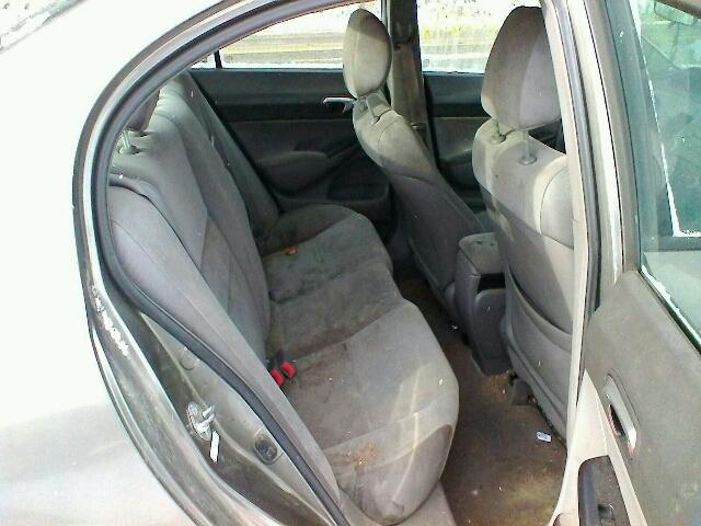 2HGFA16546H501186 - 2006 HONDA CIVIC LX GRAY photo 6