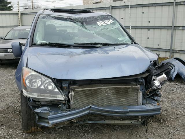 5FNRL3H65AB016948 - 2010 HONDA ODYSSEY EX BLUE photo 9