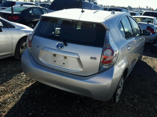 JTDKDTB3XE1568215 - 2014 TOYOTA PRIUS C SILVER photo 4