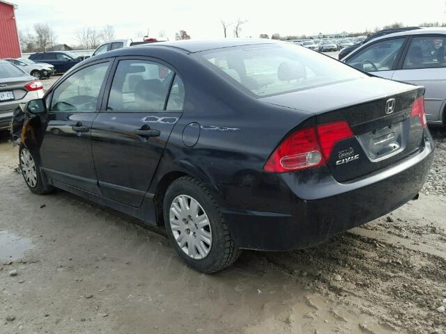 2HGFA16397H001069 - 2007 HONDA CIVIC DX BLACK photo 3