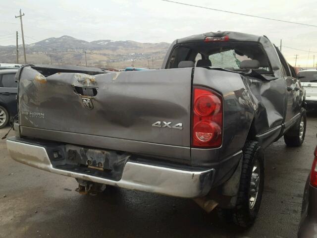 3D7KS28AX7G817953 - 2007 DODGE RAM 2500 S GRAY photo 4