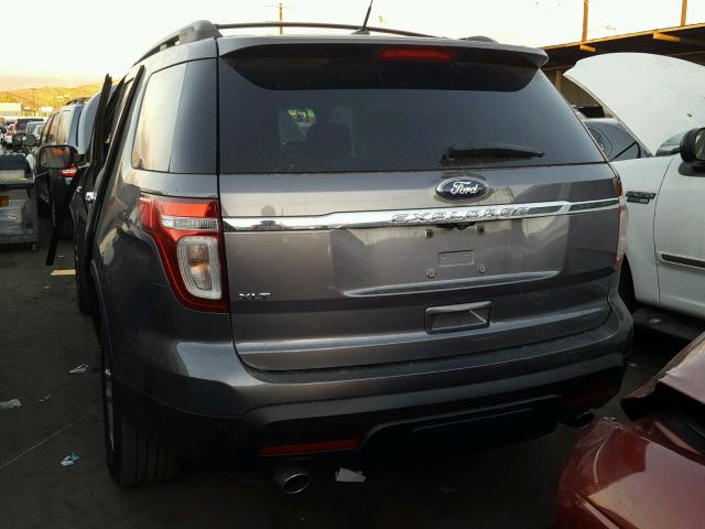 1FM5K7D8XEGB58462 - 2014 FORD EXPLORER X GRAY photo 3