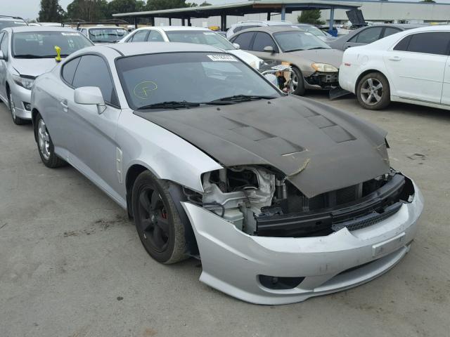 KMHHM65D65U177931 - 2005 HYUNDAI TIBURON SILVER photo 1