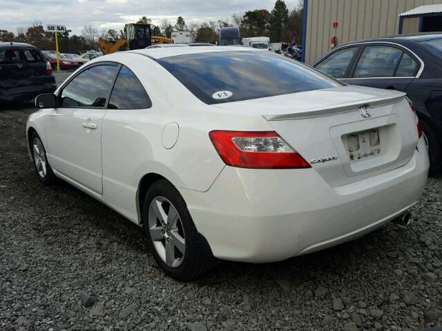 2HGFG12808H503891 - 2008 HONDA CIVIC EX WHITE photo 3