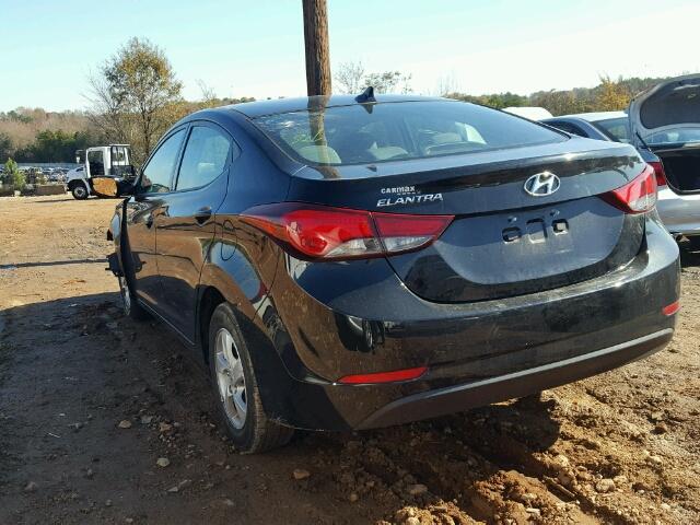 5NPDH4AE0EH532824 - 2014 HYUNDAI ELANTRA SE BLACK photo 3