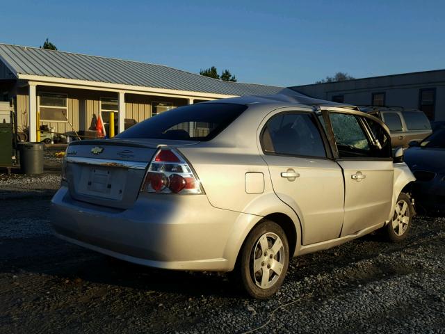 KL1TD5DE7AB088188 - 2010 CHEVROLET AVEO LS SILVER photo 4