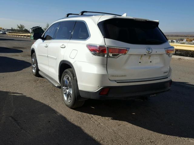 5TDYKRFH9GS166295 - 2016 TOYOTA HIGHLANDER WHITE photo 3