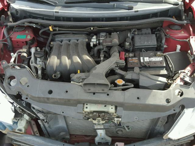 3N1BC13E07L391955 - 2007 NISSAN VERSA S RED photo 7