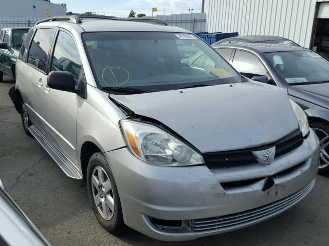 5TDZA23C65S344734 - 2005 TOYOTA SIENNA CE SILVER photo 1