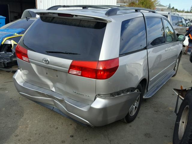 5TDZA23C65S344734 - 2005 TOYOTA SIENNA CE SILVER photo 4