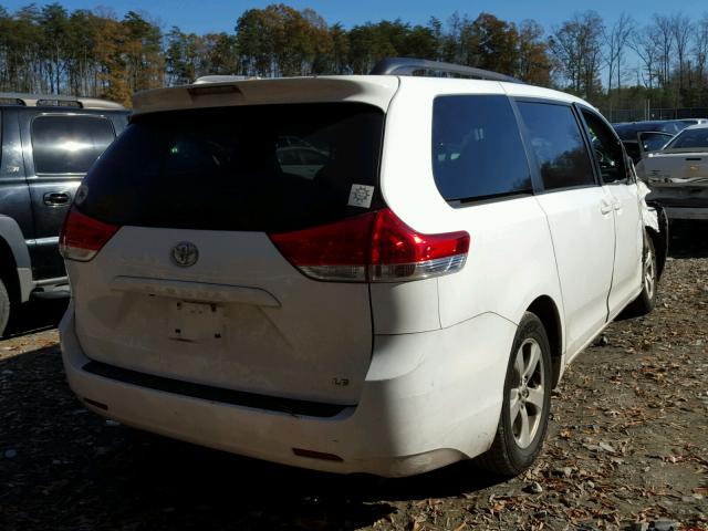 5TDKK3DC8BS035099 - 2011 TOYOTA SIENNA LE WHITE photo 4