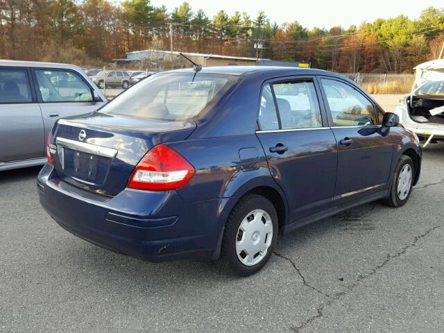 3N1BC11EX8L444312 - 2008 NISSAN VERSA S BLUE photo 4