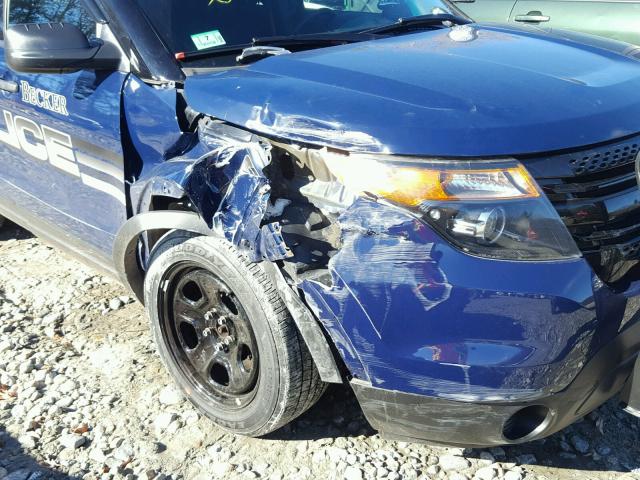 1FM5K8AR0FGB84217 - 2015 FORD EXPLORER P BLUE photo 9