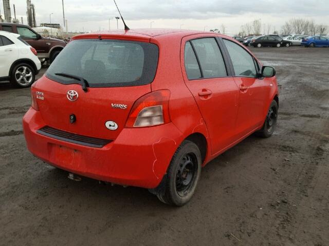 JTDKT923675089579 - 2007 TOYOTA YARIS RED photo 4