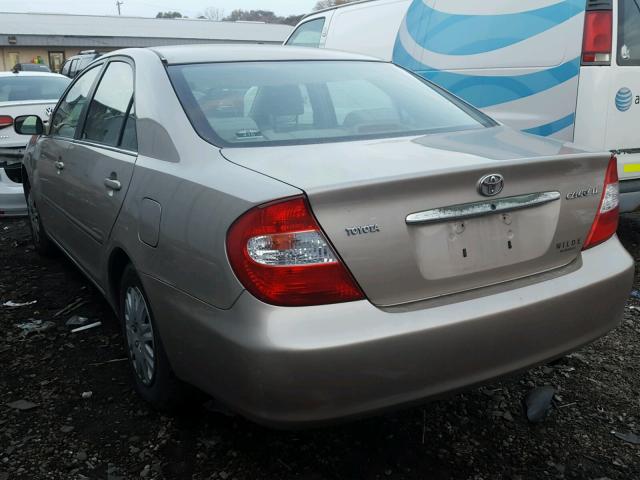 4T1BE32K13U170922 - 2003 TOYOTA CAMRY LE 米色 照片 3