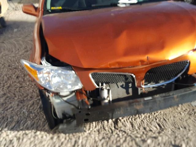 5Y2SL63845Z401011 - 2005 PONTIAC VIBE ORANGE photo 9