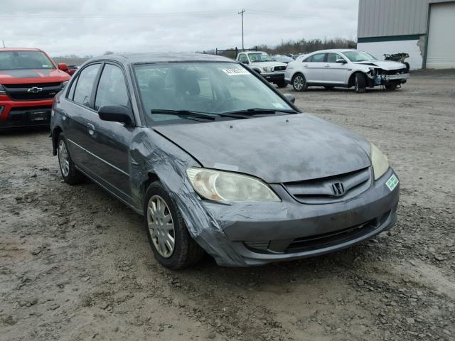 2HGES16535H546594 - 2005 HONDA CIVIC LX GRAY photo 1