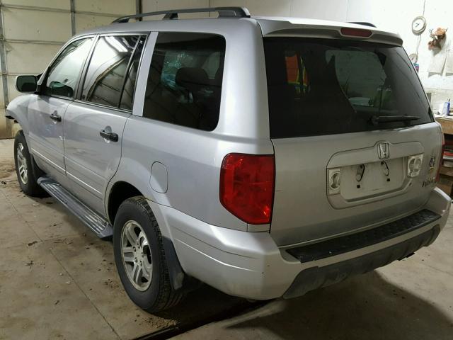 2HKYF18673H530960 - 2003 HONDA PILOT EXL SILVER photo 3