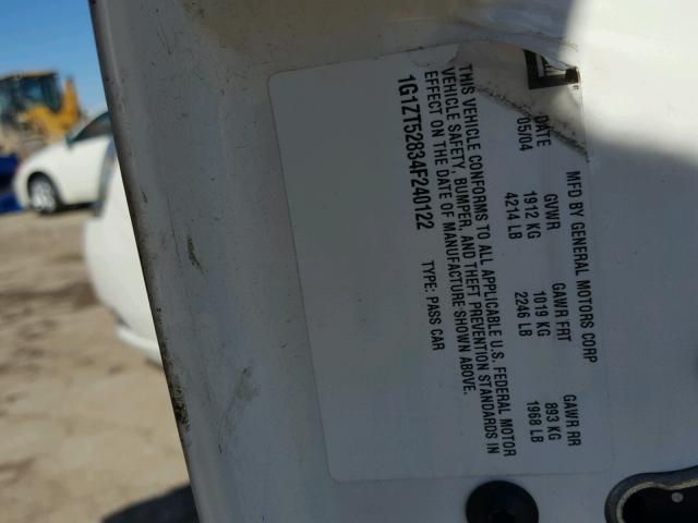 1G1ZT52834F240122 - 2004 CHEVROLET MALIBU LS Ağ foto 10