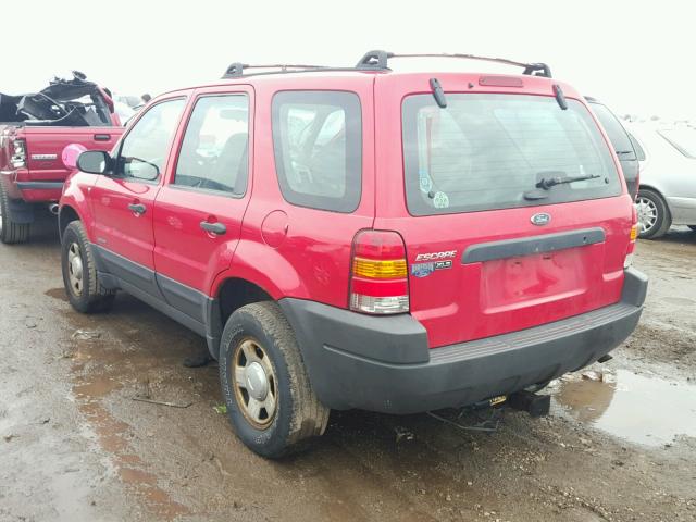 1FMYU01181KE82474 - 2001 FORD ESCAPE XLS RED photo 3