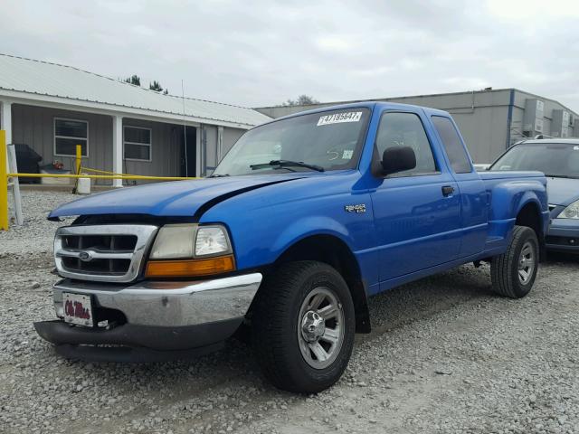 1FTYR14V8YTB17274 - 2000 FORD RANGER SUP BLUE photo 2