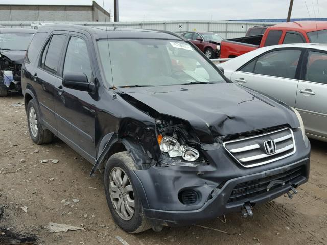 JHLRD78836C051940 - 2006 HONDA CR-V EX BLACK photo 1