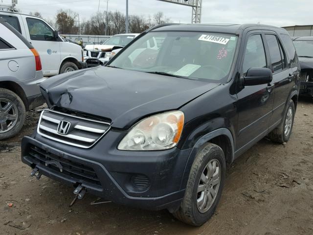 JHLRD78836C051940 - 2006 HONDA CR-V EX შავი ფოტო 2